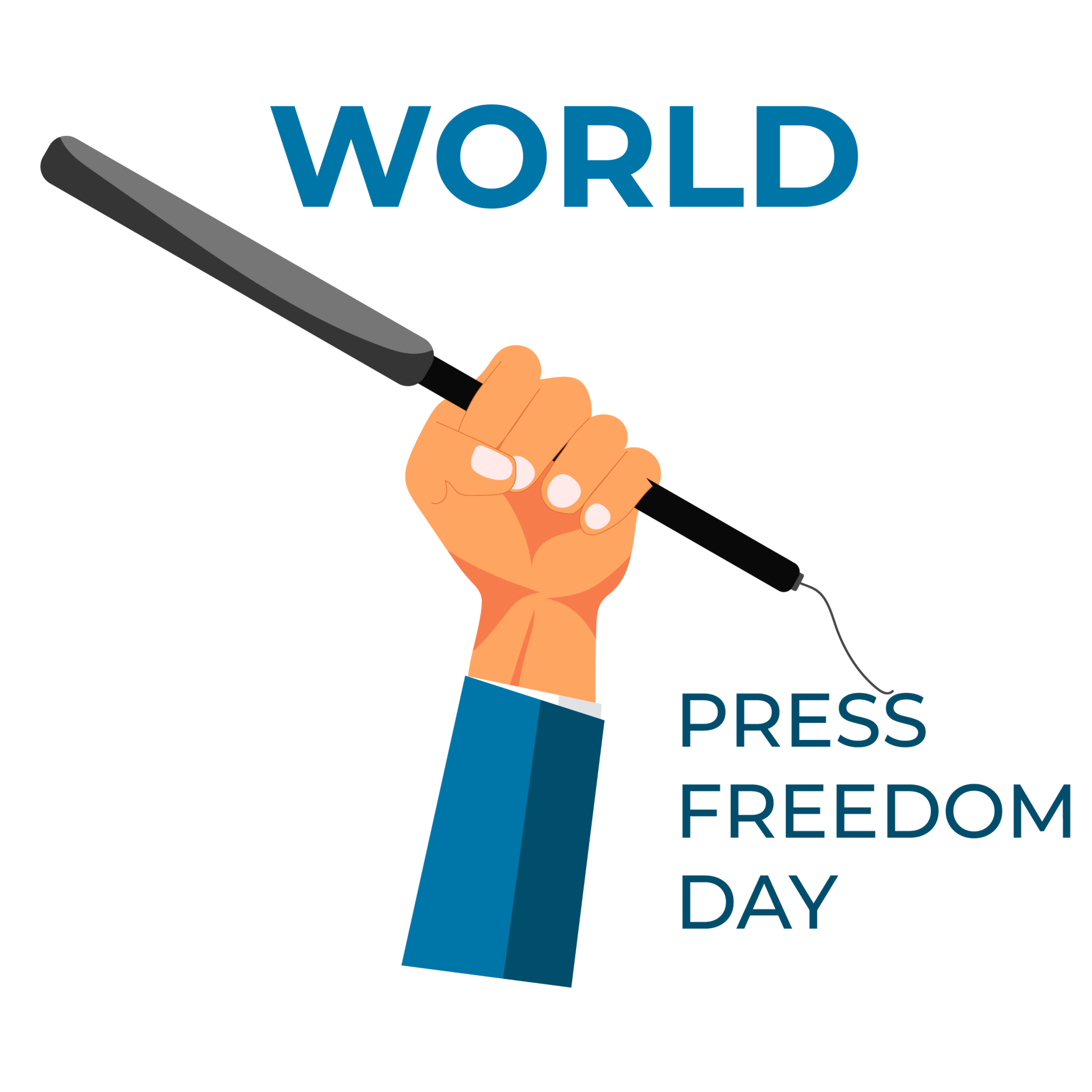 Free world press freedom day may 3rd and text simple design 19078963