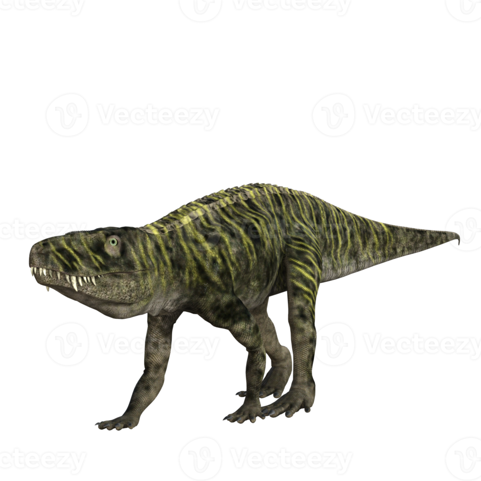 Batrachotomus dinosaur isolated 3d render png