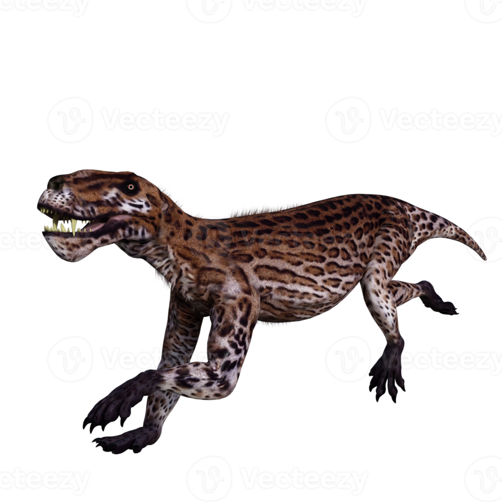 lycaenops isolato dinosauro 3d rendere png