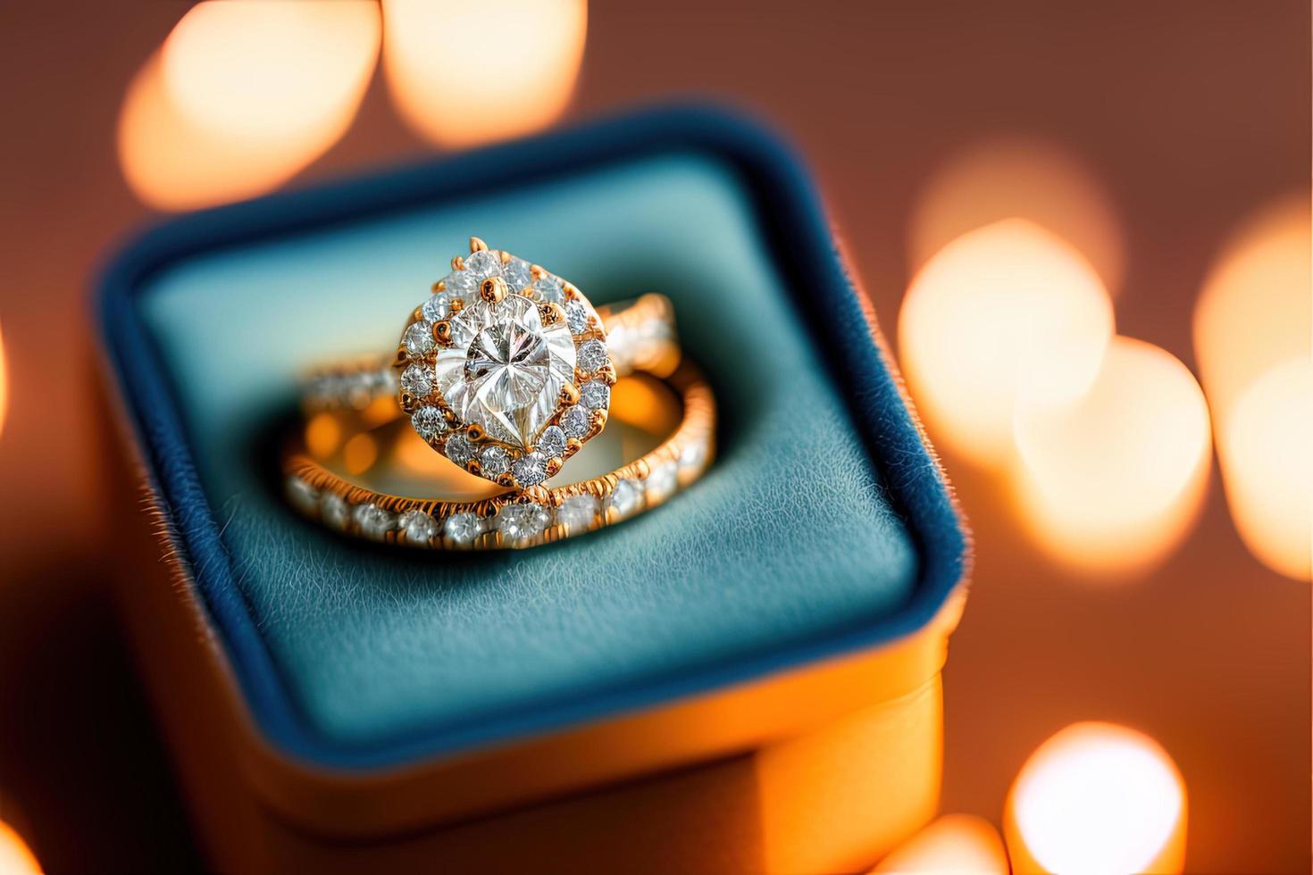 photography of A white candle that burns and next to a ring, love, heart, valentine photo