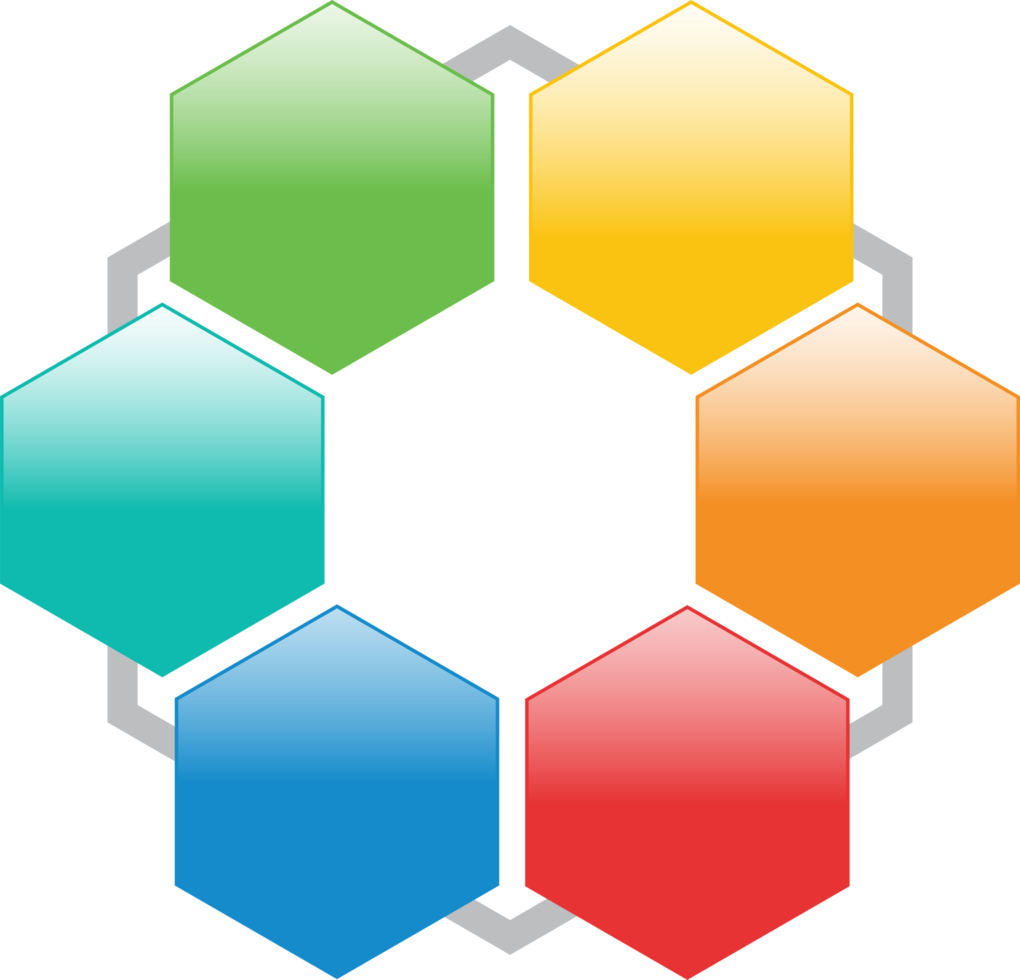 Process infographic template with 6 options. png