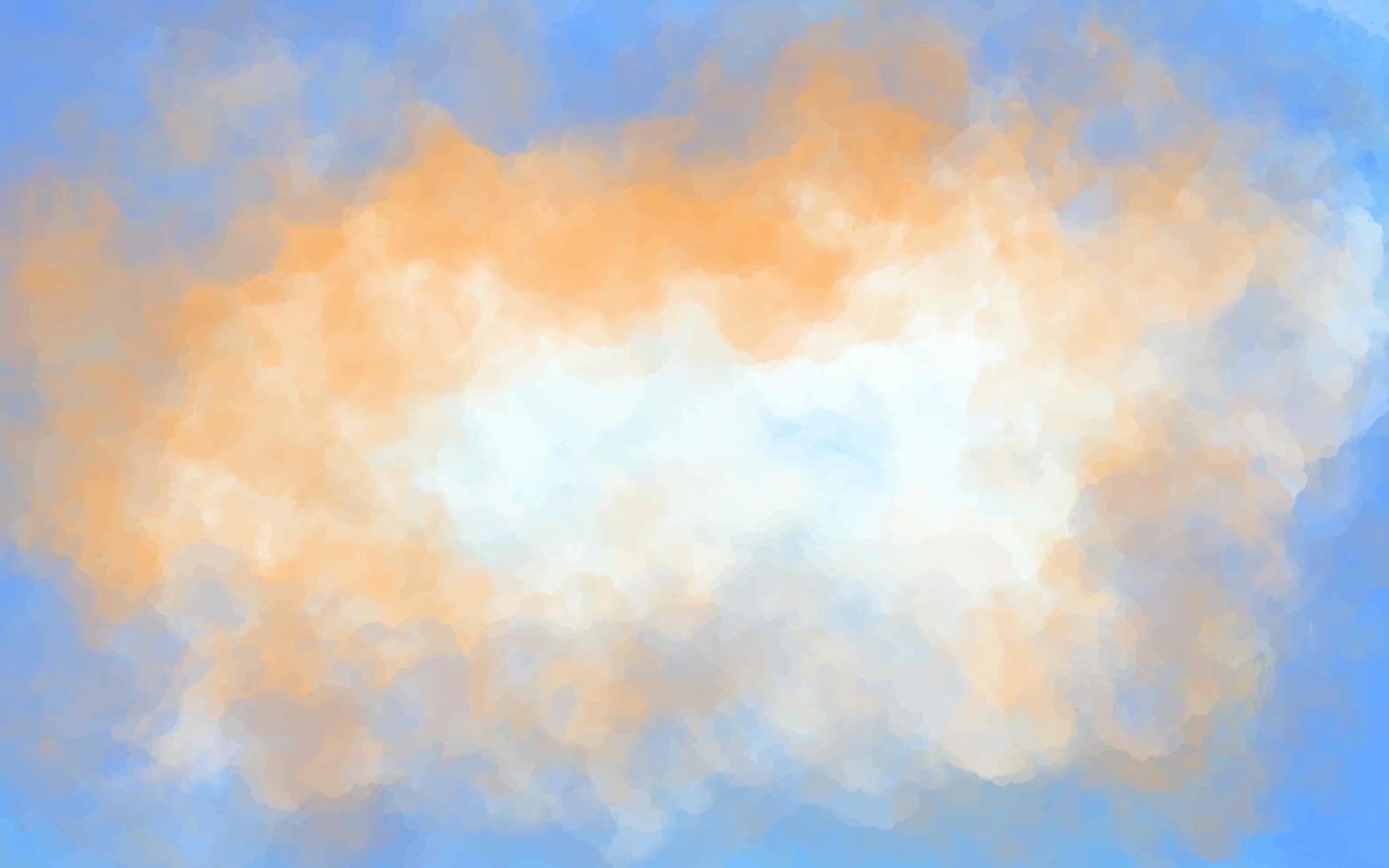 Background Watercolor Landscape, Watercolor Painting, Watercolor Sky, Watercolor Abstract, Watercolor Dreamscape. vector