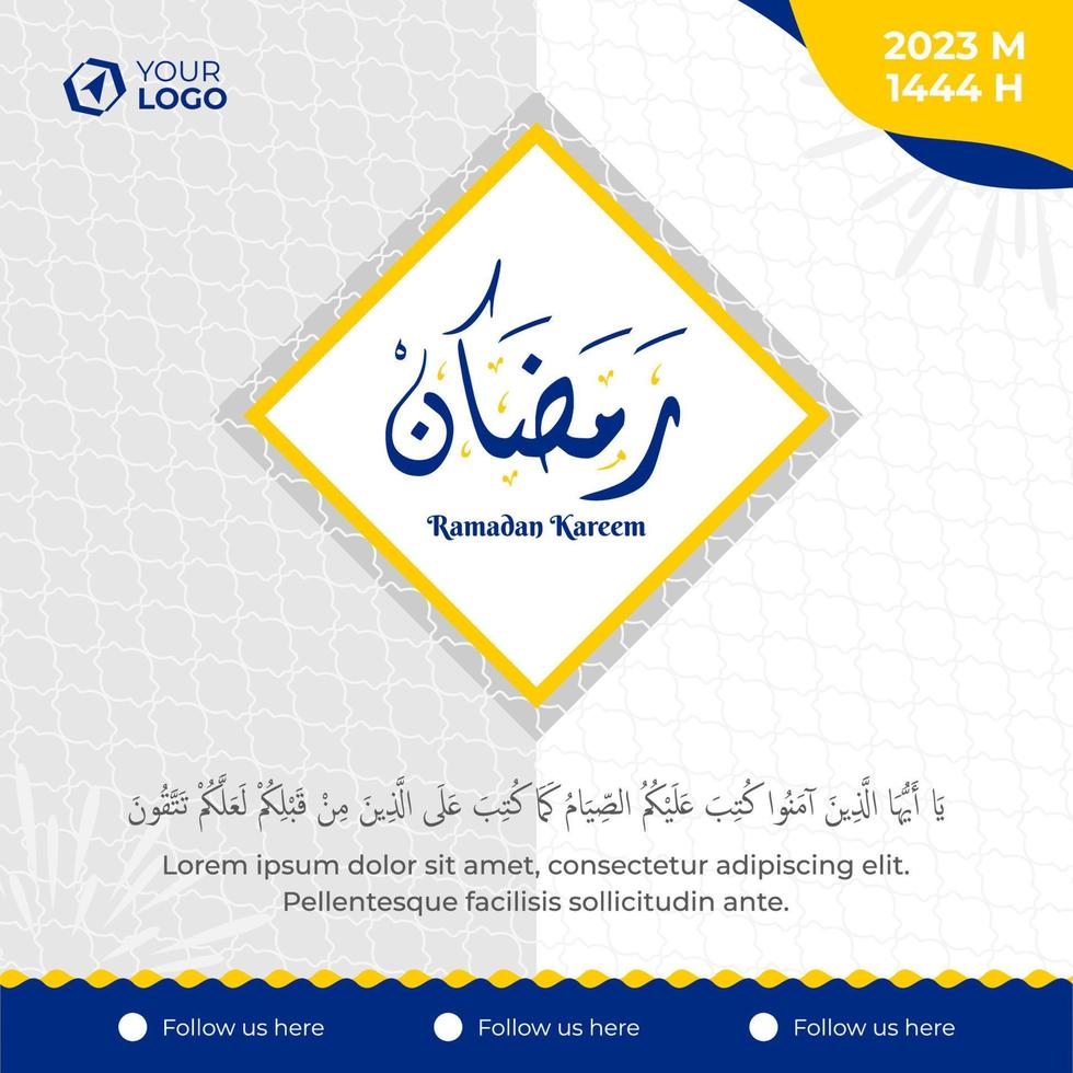 Welcoming Ramadan Greeting Card Design vector