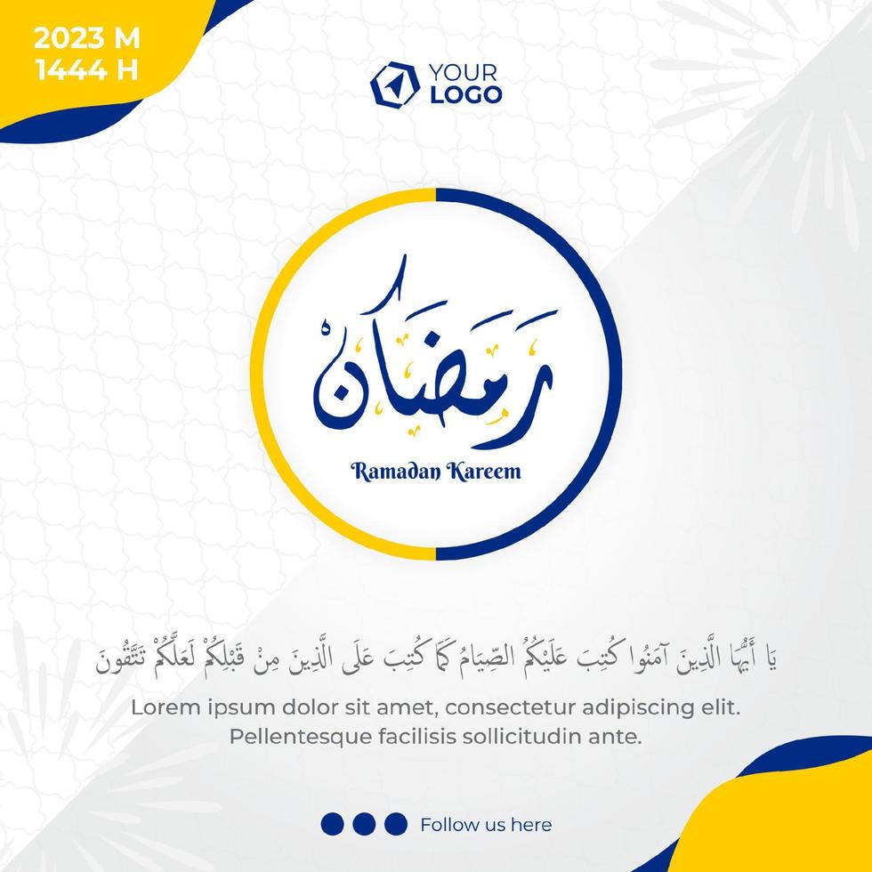 Welcoming Ramadan Greeting Card Design vector