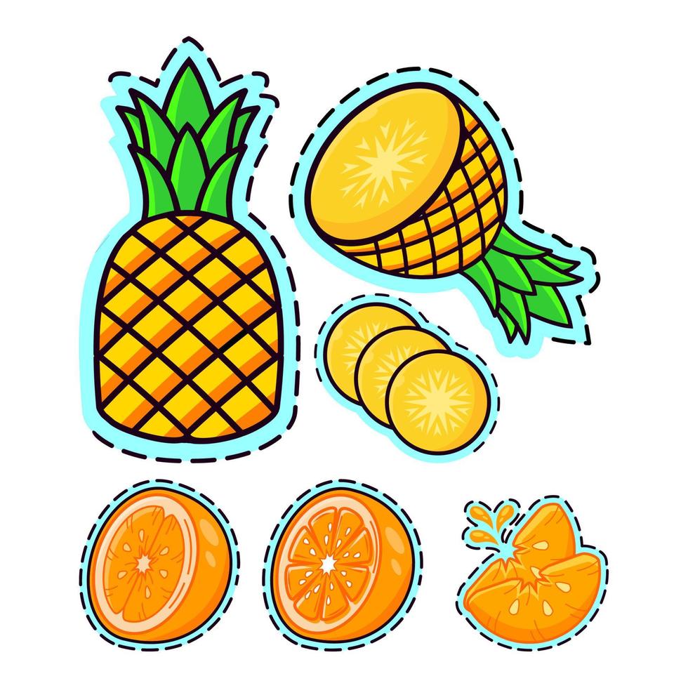 elemento de fruta bandle adecuado para elementos de diseño de publicaciones en redes sociales, etc. vector