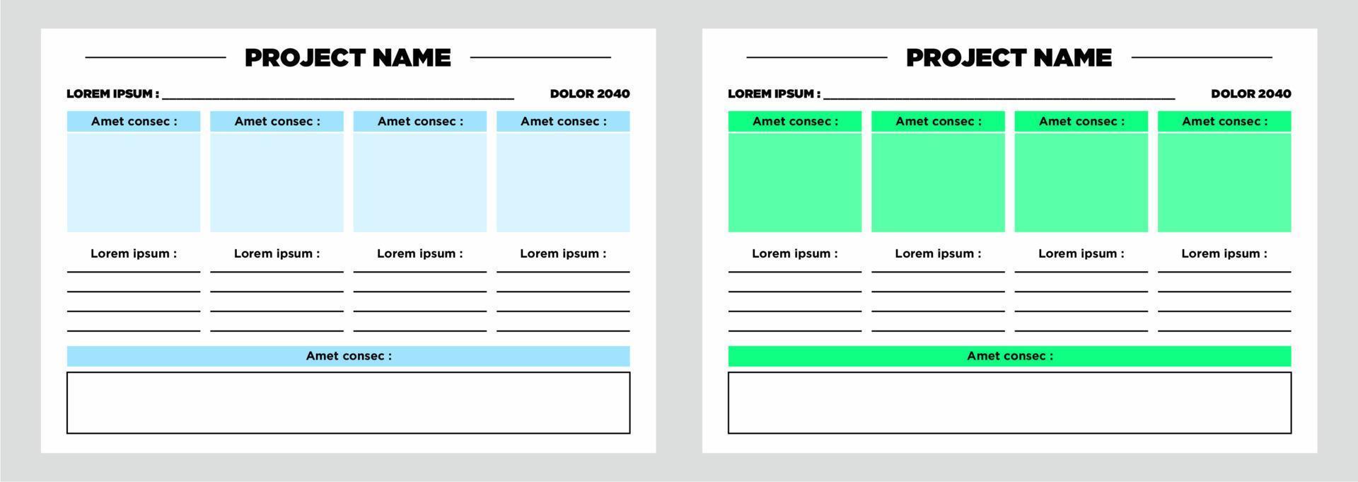 modern planner template set of planner and to do list project vector