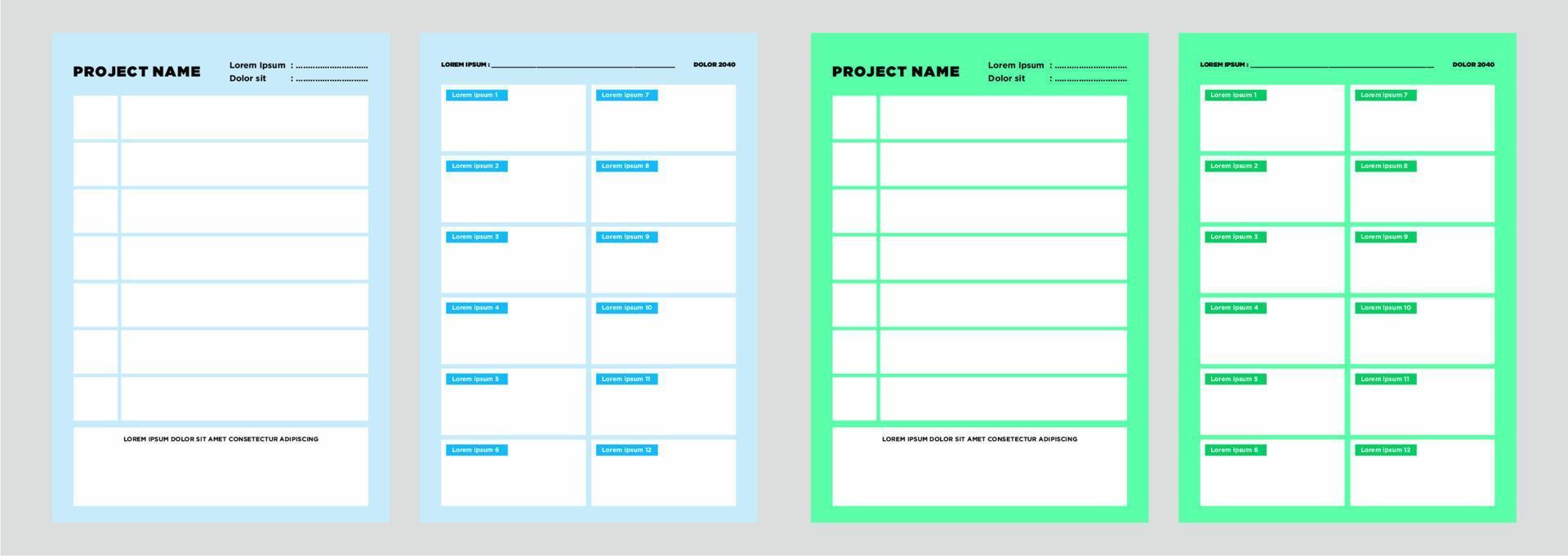 modern planner template set of planner and to do list project vector