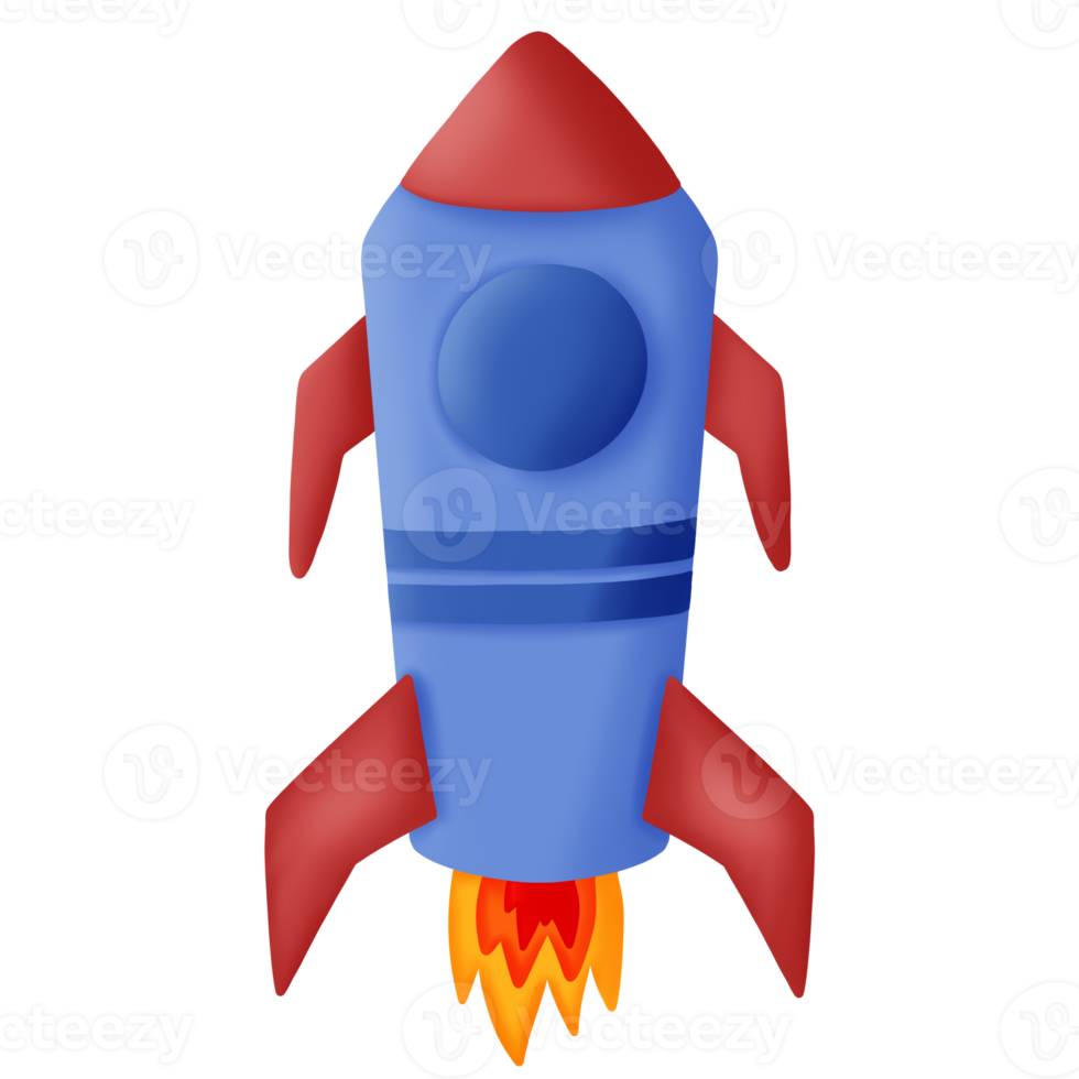 Rocket fly to the moon png