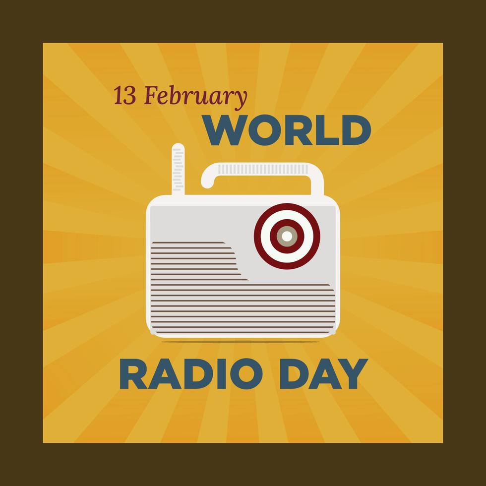 World Radio Day . World Radio Day banners . Social Media Post .Free world Radio Day Banners . vector