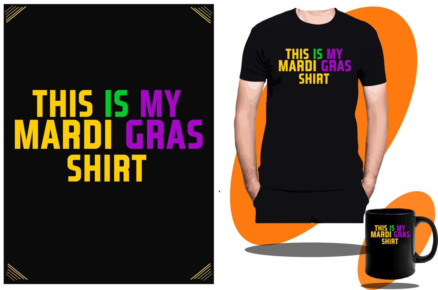 Mardi Gras 2023 and Mardi Gras Party, Flag, Craw, T shirt design or Template. vector