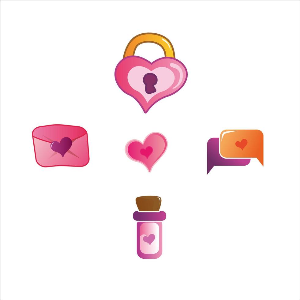 valentine's icon on vector design