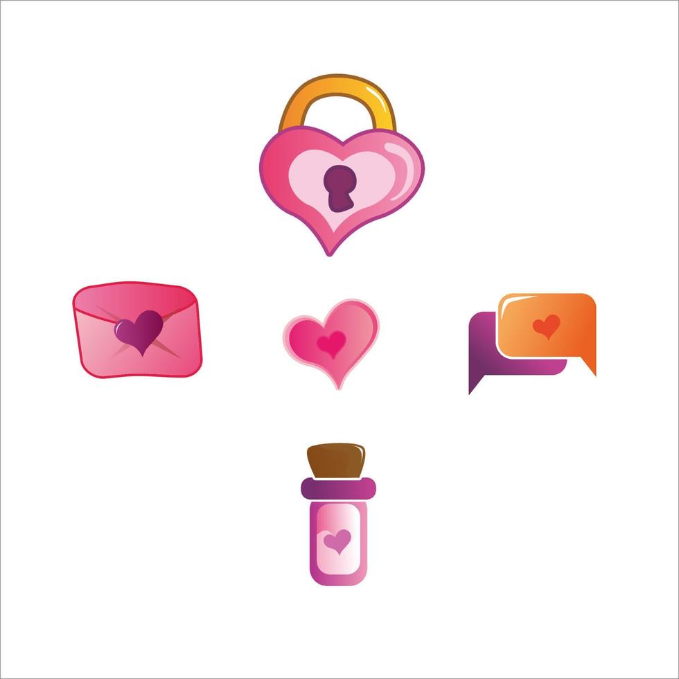 valentine's icon on vector design