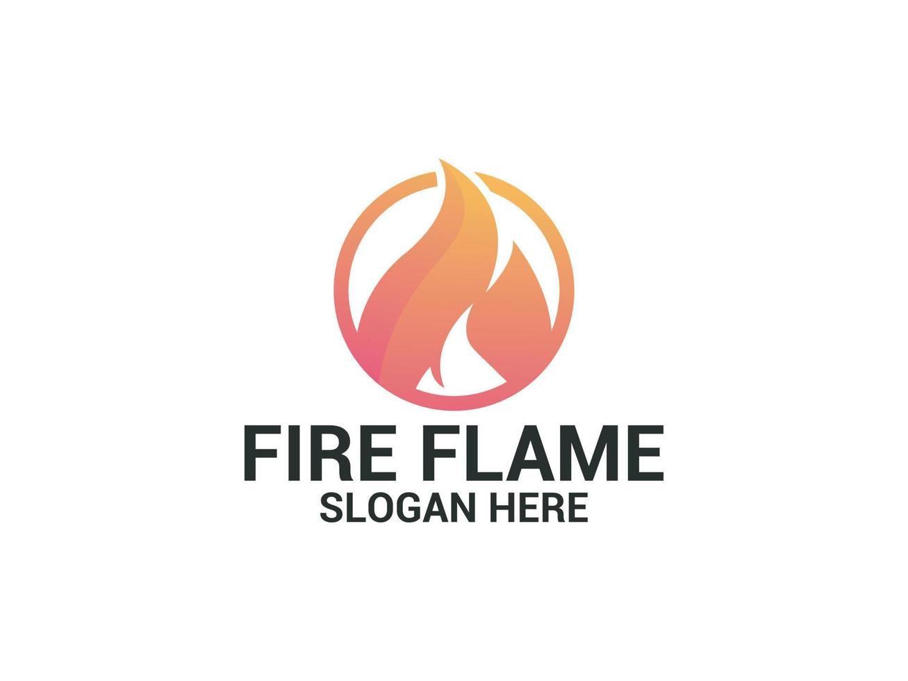 fire flame logo icon vector design template