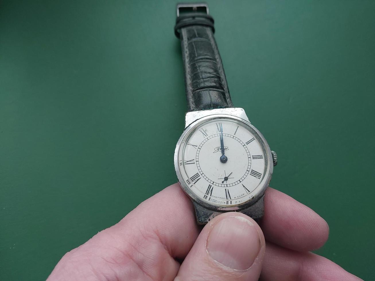KYIV, UKRAINE - JANUARY 29, 2023 Mechanical wrist watch photo