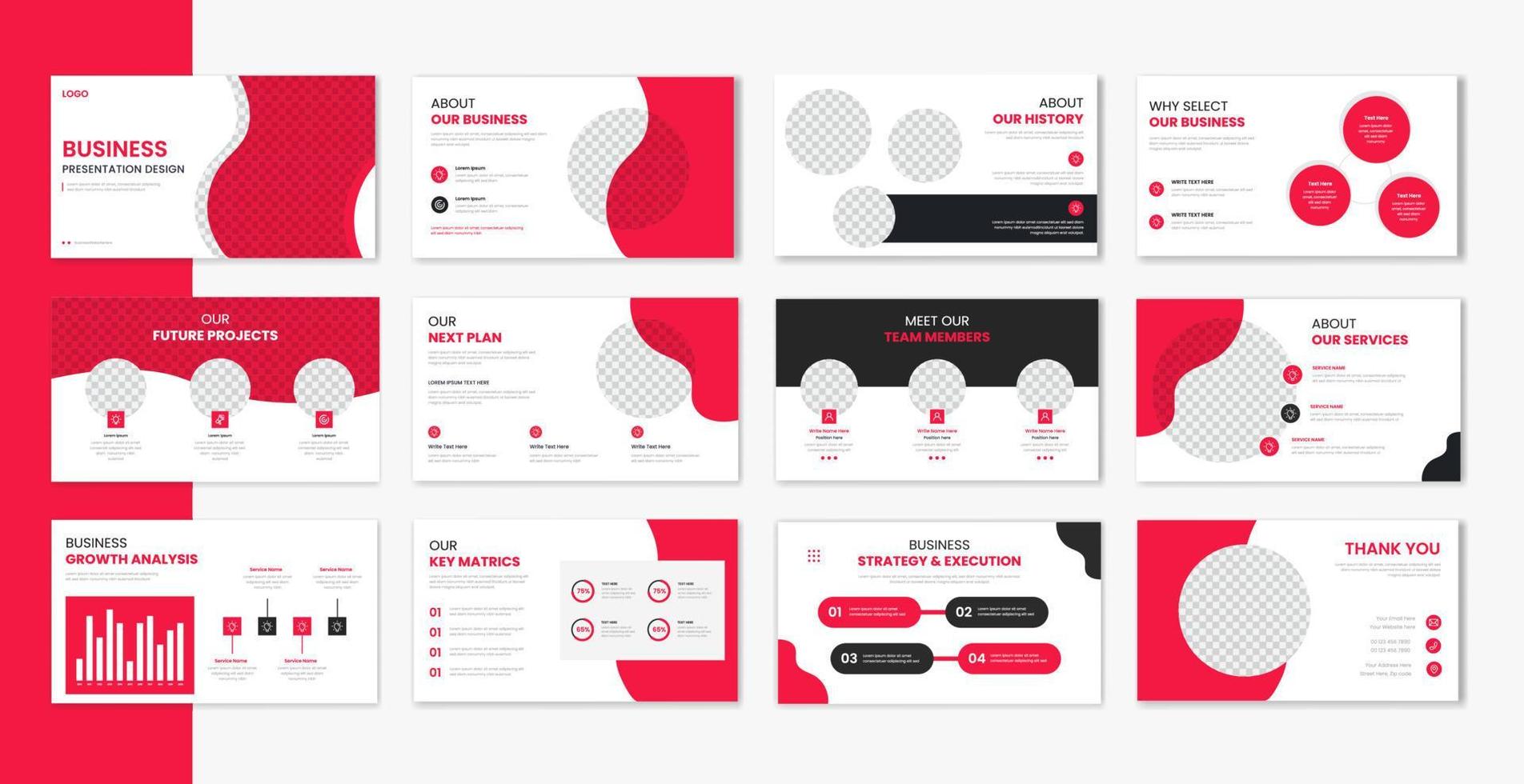 Corporate template presentation design , business presentation slideshow for brochure, company profile, website report, finance vector