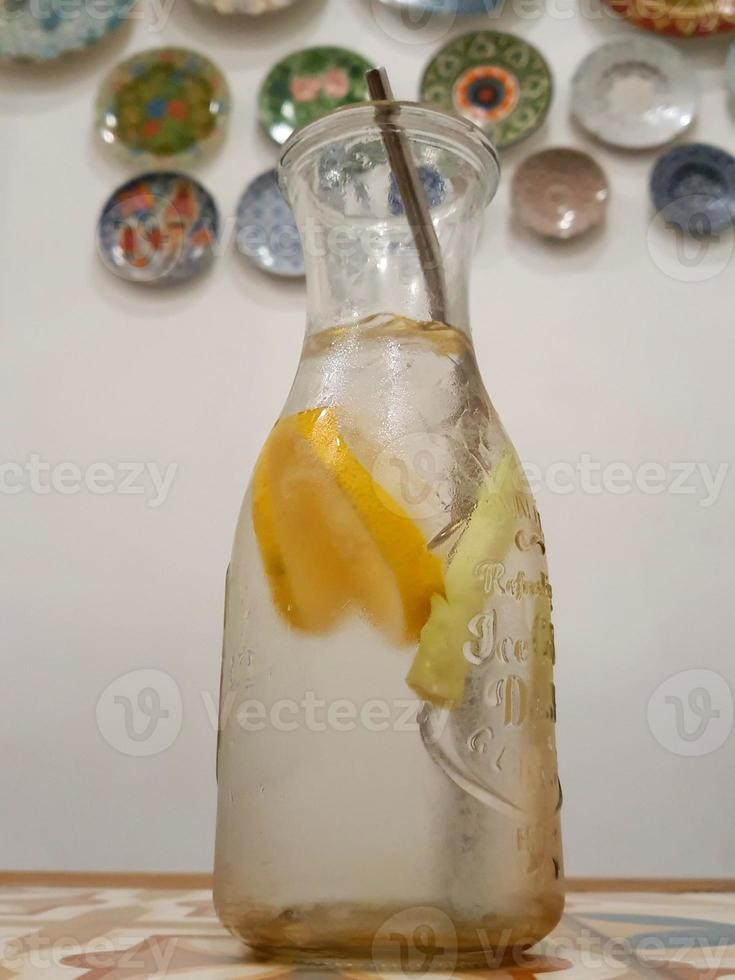 Lemon and lemongrass ice drink, very refreshing. photo