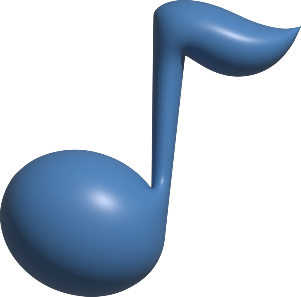 3d illustration of music note png