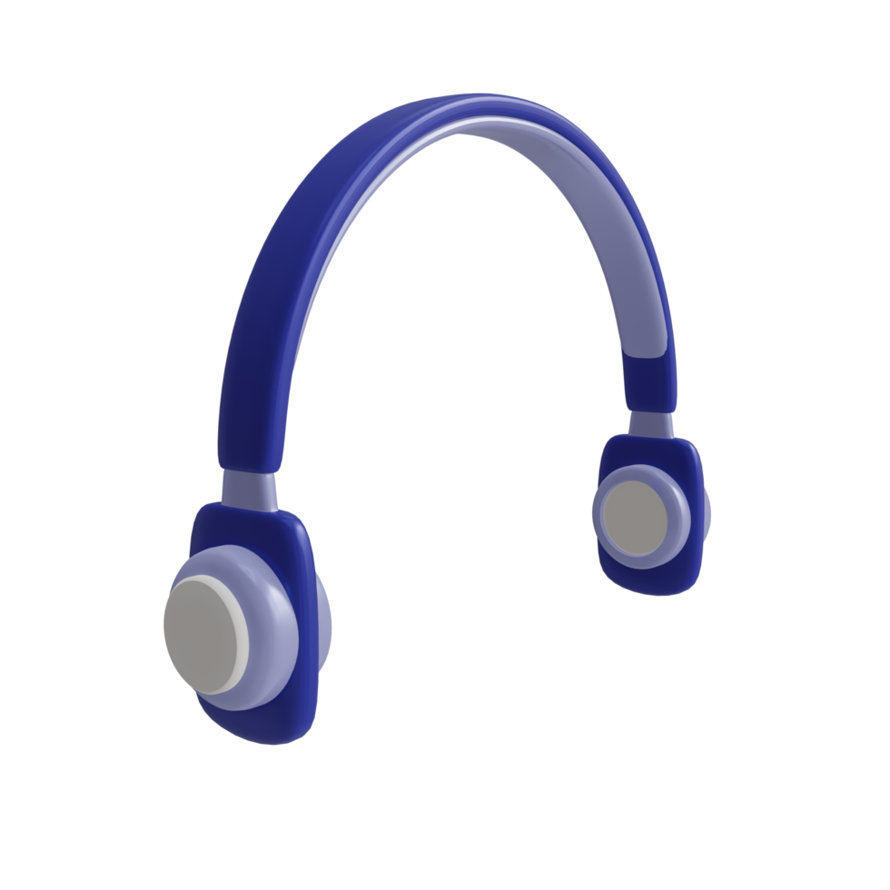 3D headphone icon with transparent background, perfect for template design, UI or UX and more. png