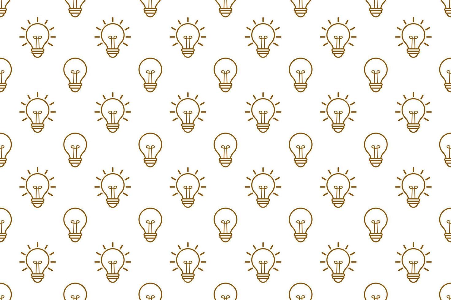 Light bulb electricity seamless pattern on white background vector design