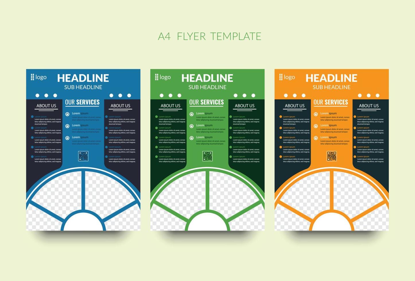 conjunto de diseño de plantilla de volante de negocios corporativos moderno y creativo vector