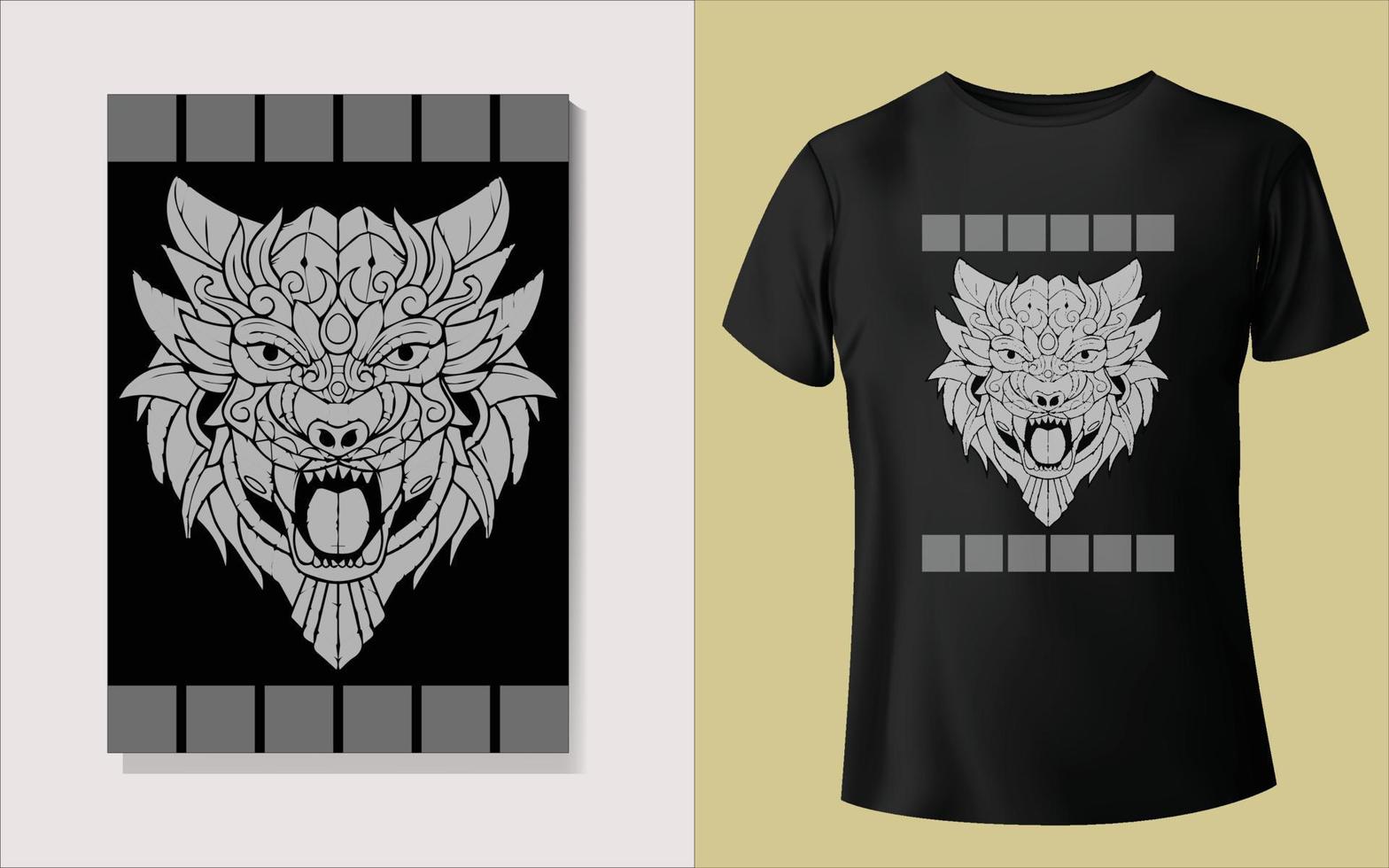 Black tee shirt design vector