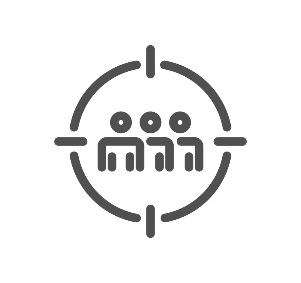 Target related icon outline and linear vector. vector