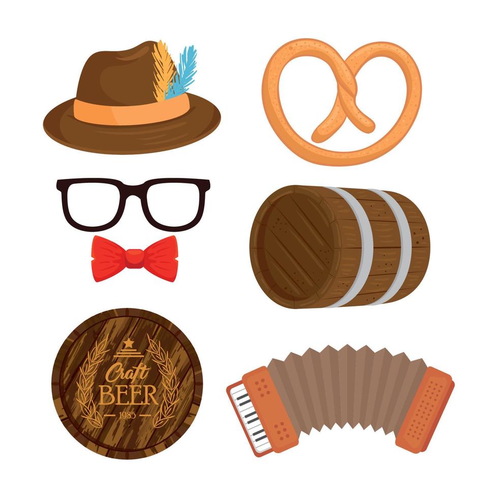 Isolated oktoberfest icon set vector design