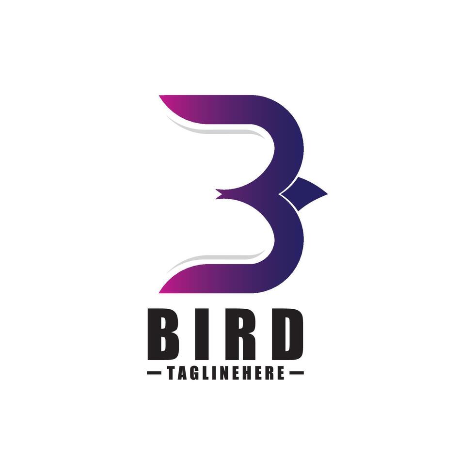 Bird B Logo - Vector logo template