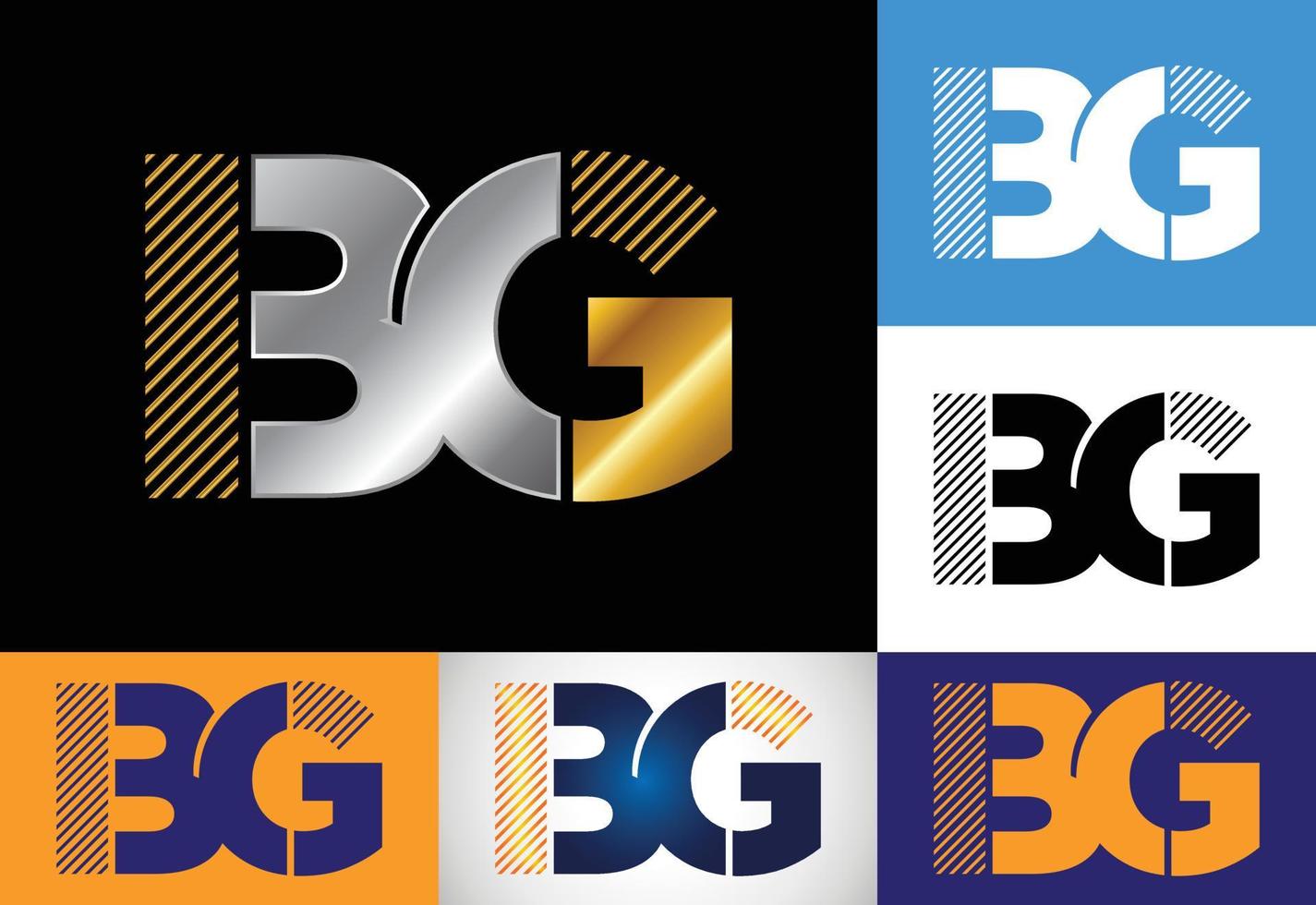 Initial Letter B G Logo Design Vector. Graphic Alphabet Symbol For Corporate Business Identity vector
