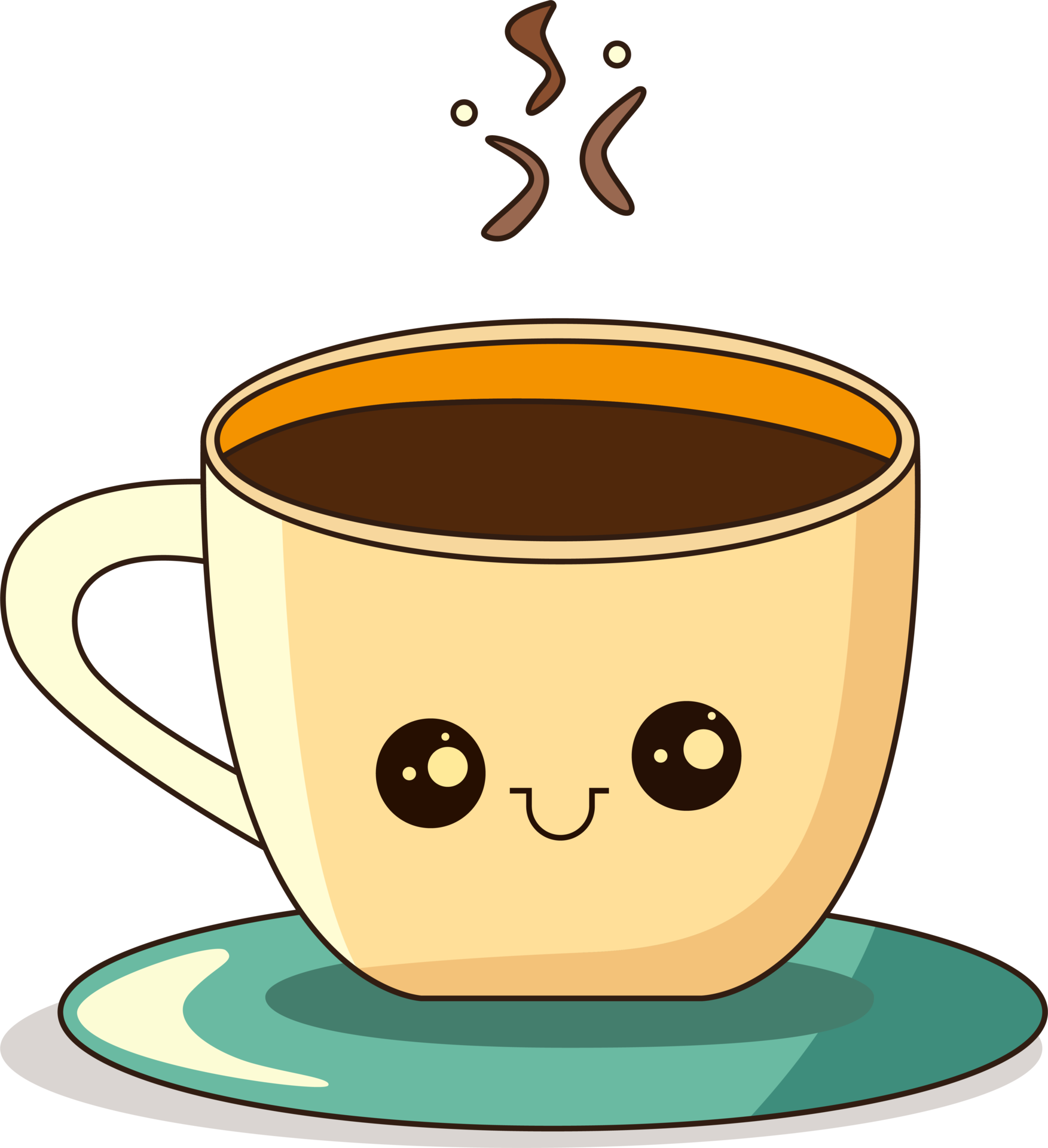 Cute Funny Coffee Cup Illustration 19080485 PNG
