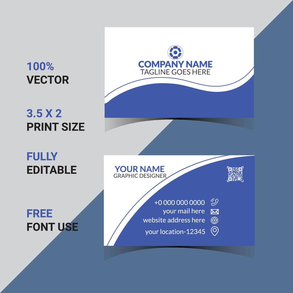 creative modern business card design template vector