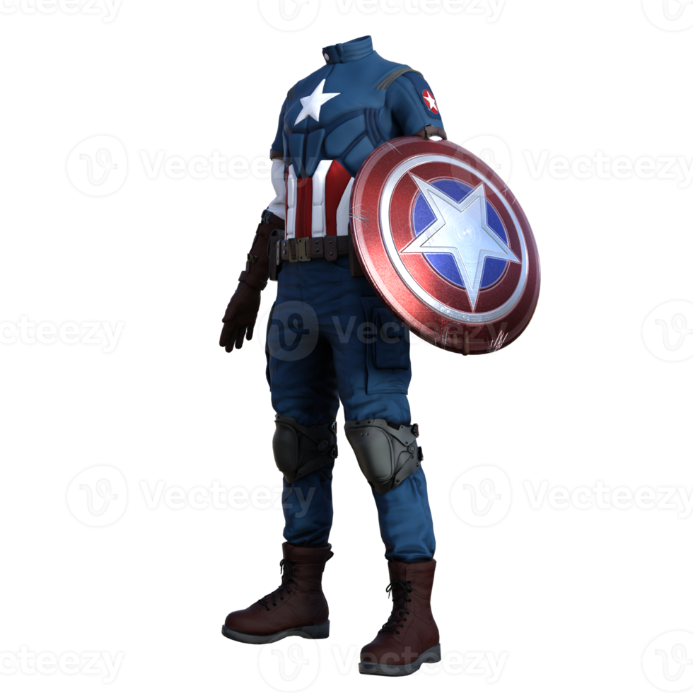 Superhero custom isolated 3d render png