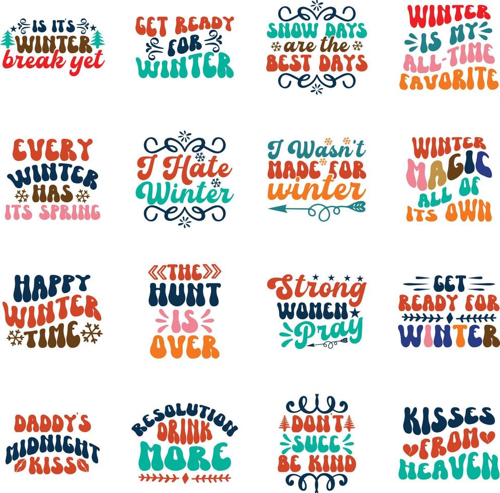 Winter svg Bundle ,Winter t-shirt bundle vector