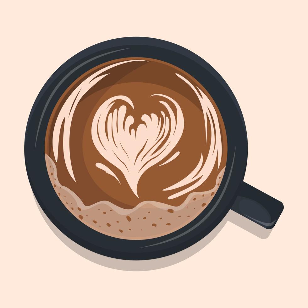 taza de café caliente vector