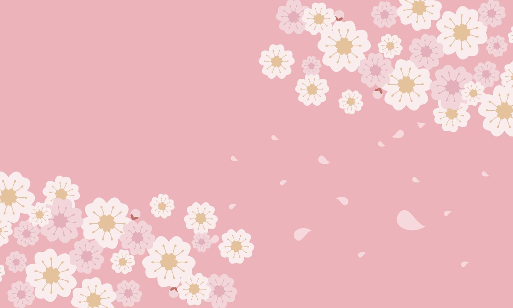 Beautiful Cherry Blossom Vector Background