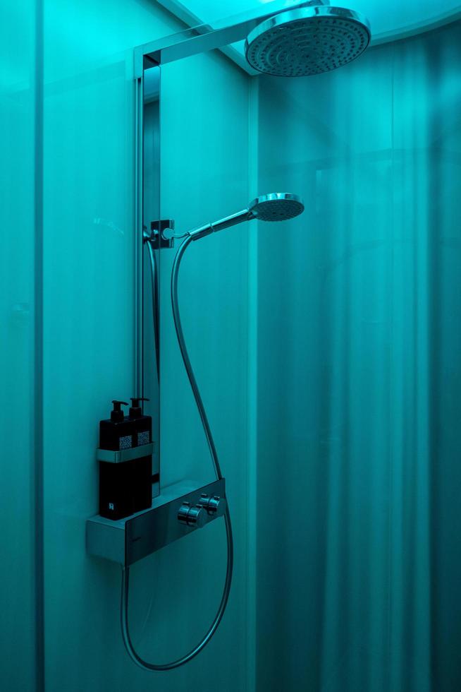 blue futuristic shower photo