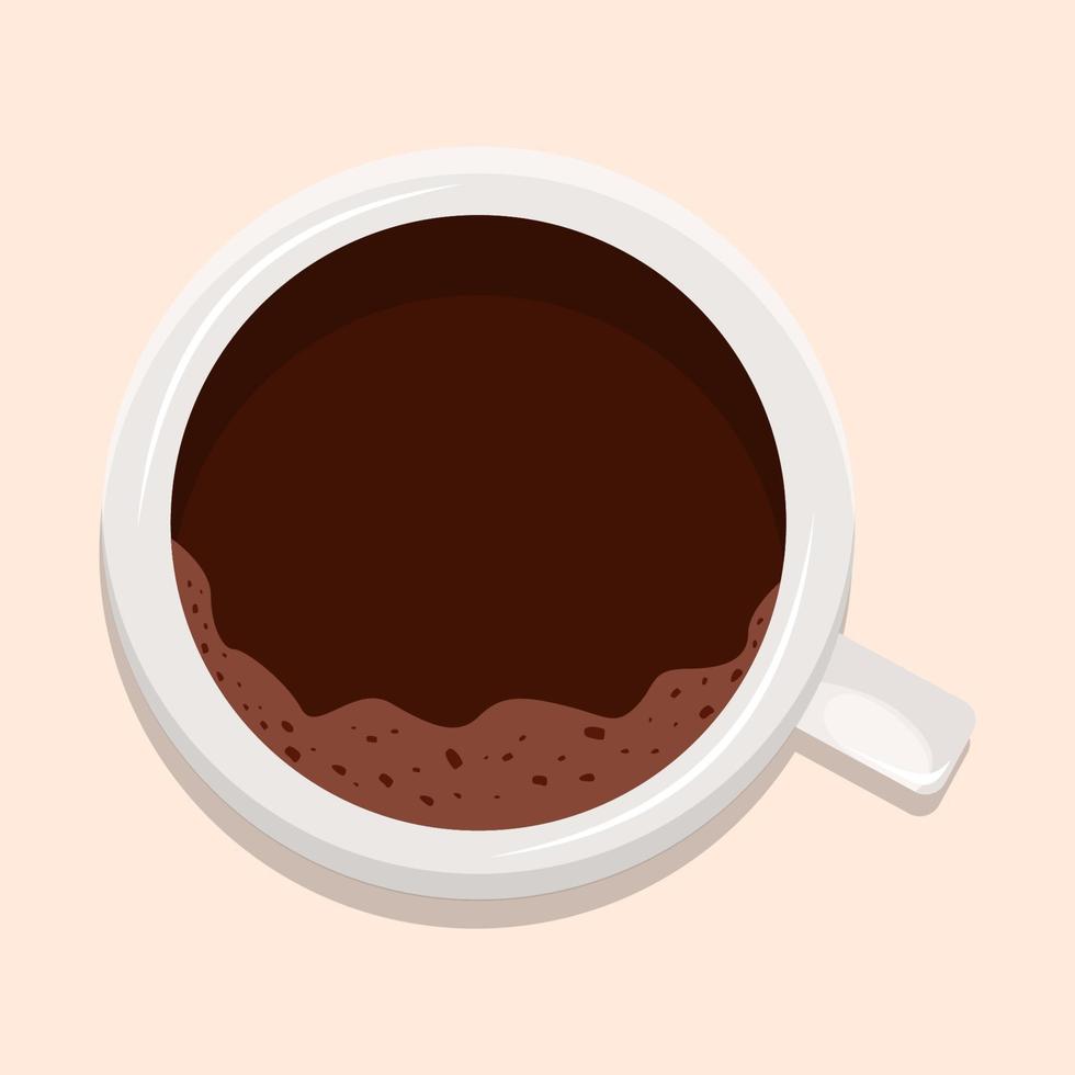 taza de café caliente vector