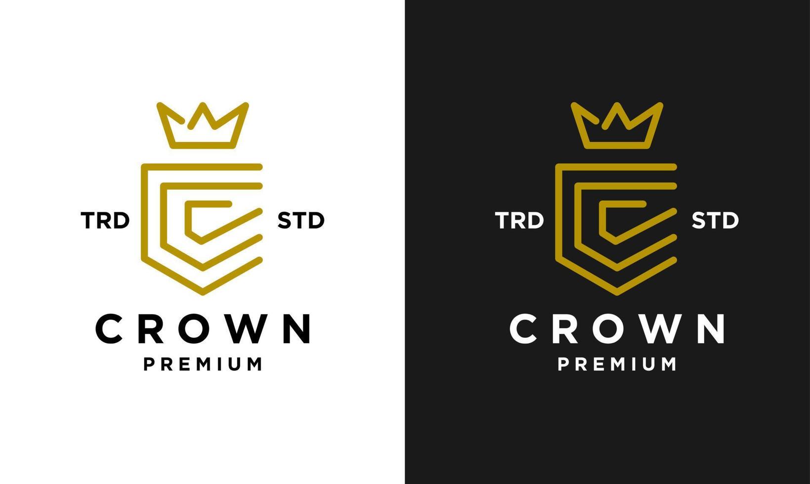 Crown letter C logo icon design vector