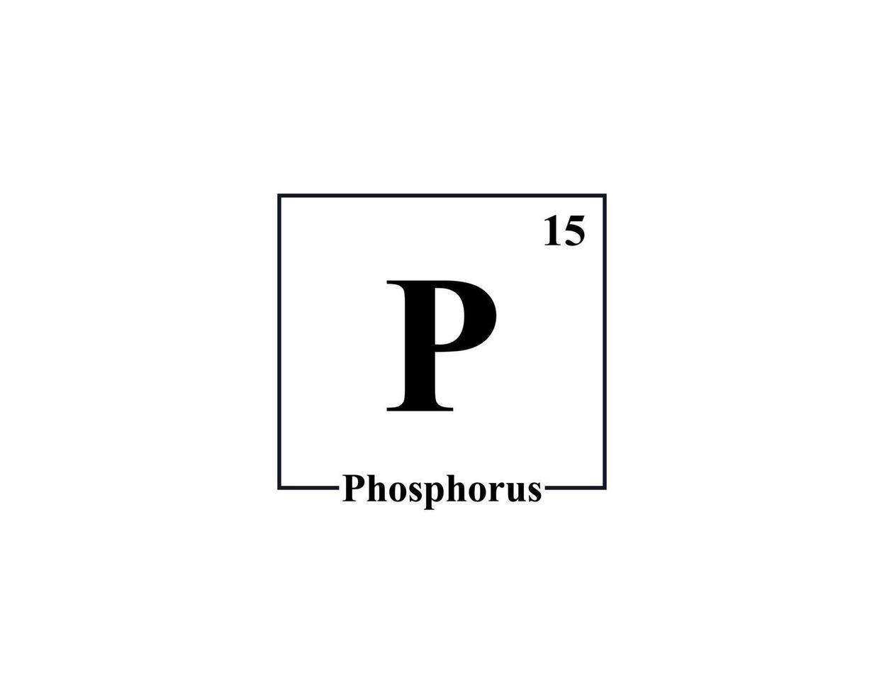 Phosphorus icon vector. 15 P Phosphorus vector