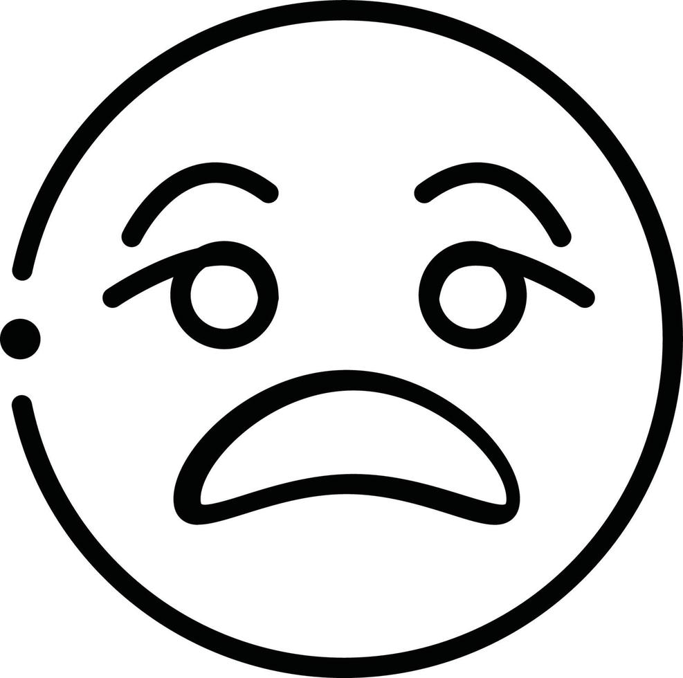 Bored face Emojicon vector