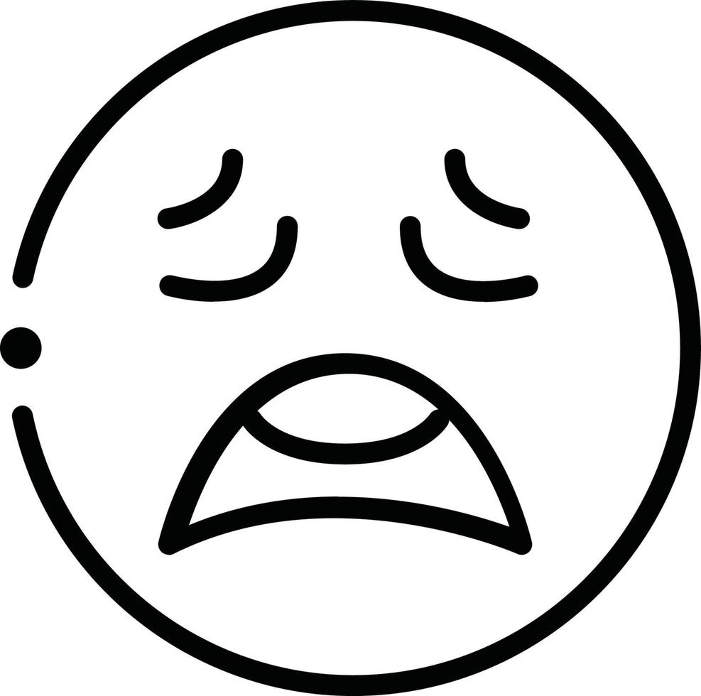 Tired weary face Emojicon vector