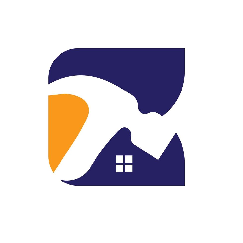 hammer logo vector and a letter.eps