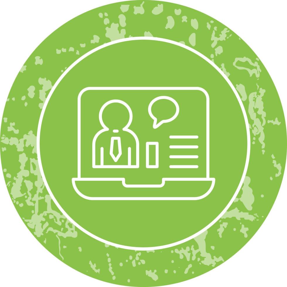 Online Job Interview Vector Icon