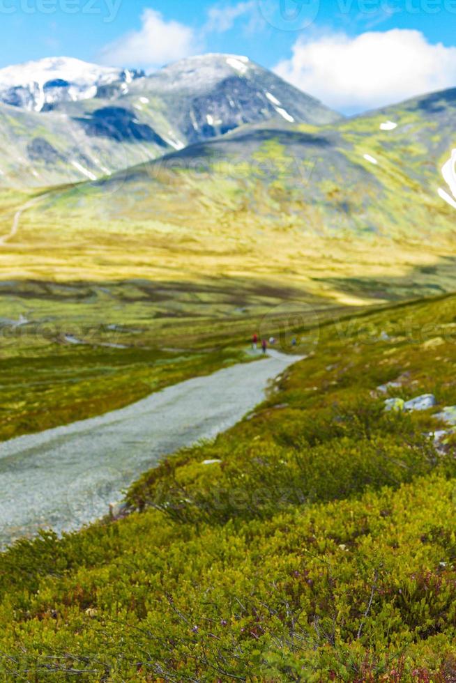 Beautiful mountain and landscape nature panorama Rondane National Park Norway. photo