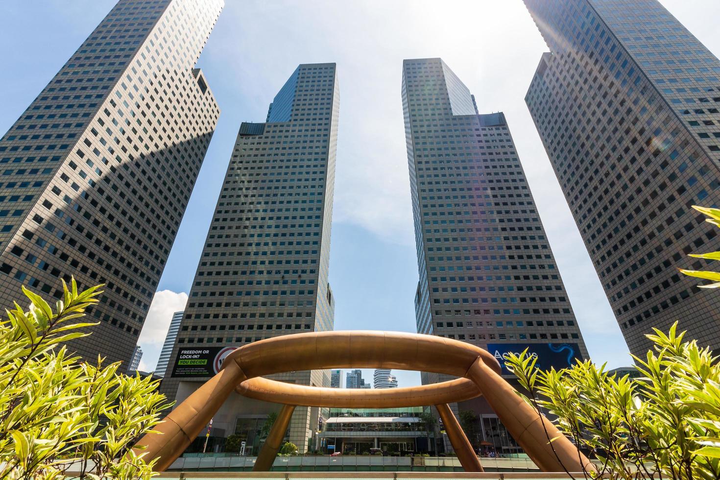 SINGAPORE - APRIL 15, 2019   Suntec city and Fountain of wealth in daytime at singapore . photo