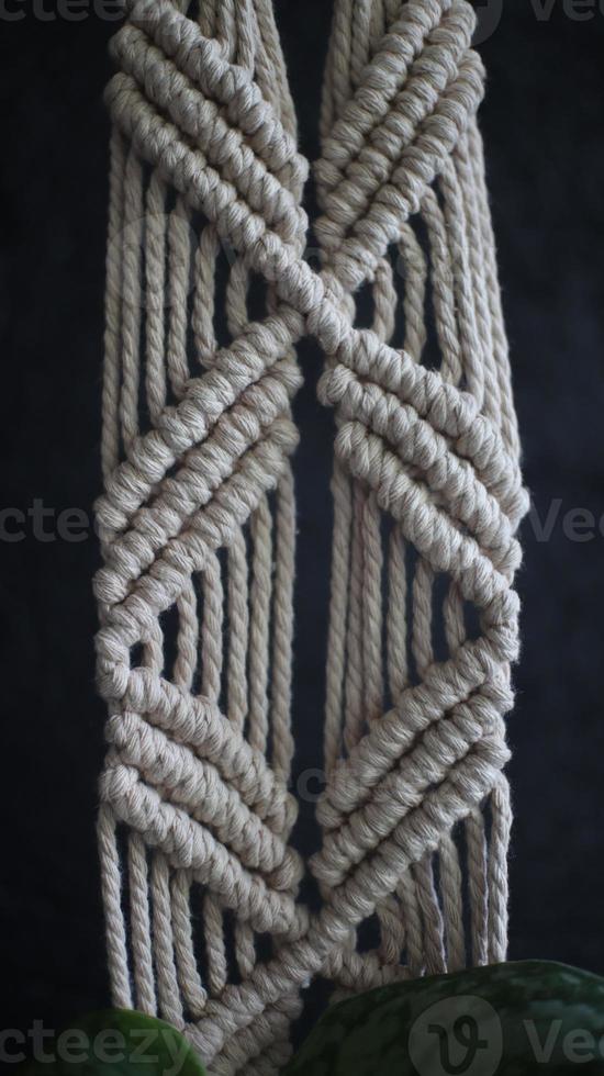 macramé para la decoración de la habitación foto