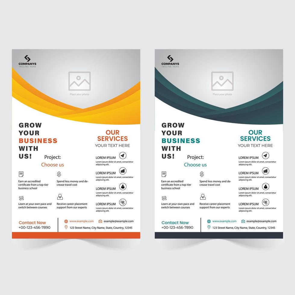 Flyer Design Template Design vector