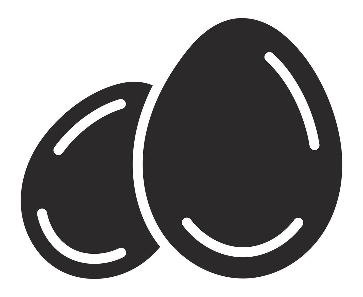 Duck egg flat vector icon for apps and websites