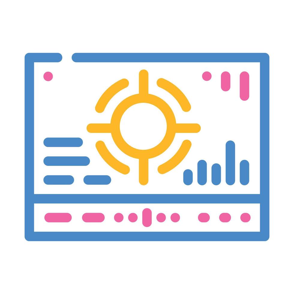 mesh with different data color icon vector illustration