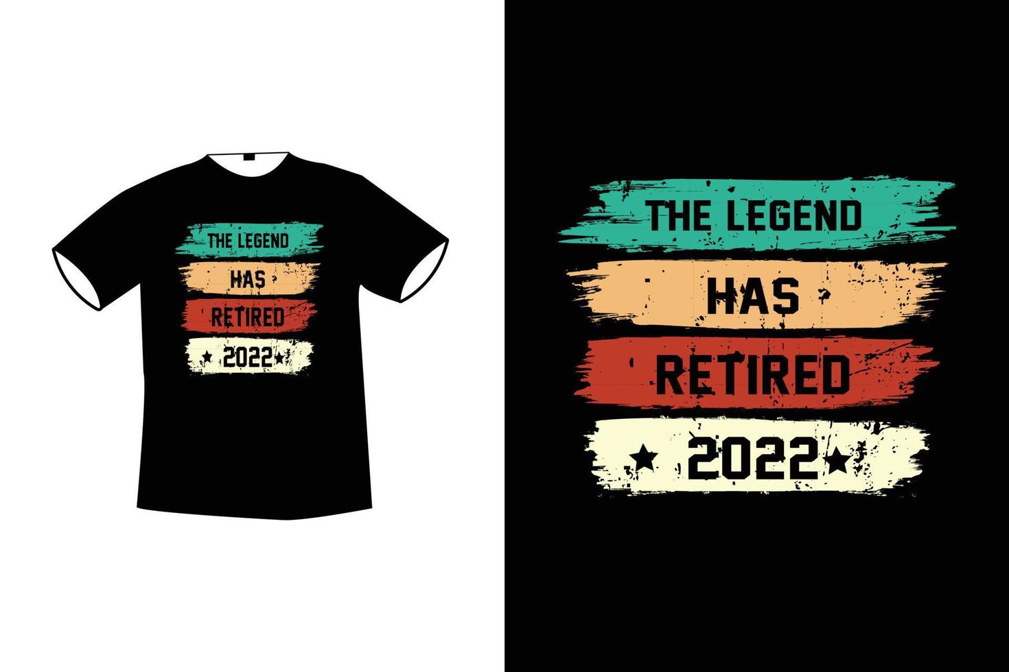 Retired 2022 T-shirt Design vector